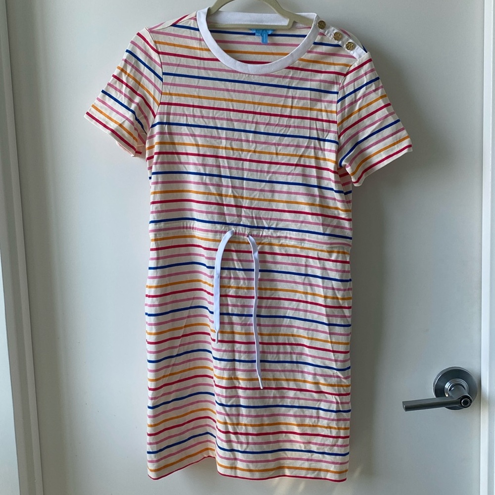 Draper James Drawstring Waist Multi-Colored Strip… - image 1